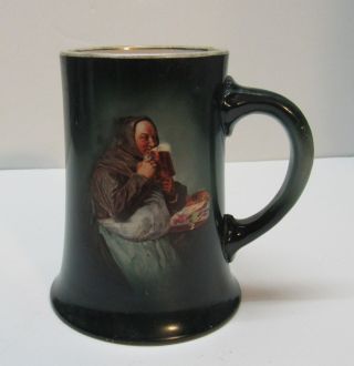 Monk Drinking Beer Mug Cup Loaf Of Bread Radish Wh Tatler Decorating Co Antique