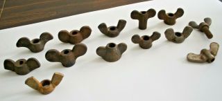 13 - Large,  Vintage Hardware,  Steel Mickey Mouse Ear Wing Nuts,