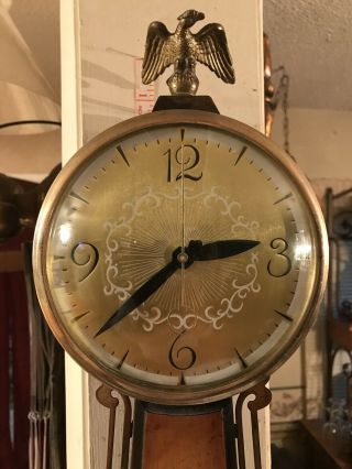 Antique Sessions Mount Vernon Banjo Electric Wall Clock.  Made in USA 3