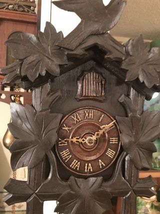 Rare Large Vintage Lux Cuckoo Clock Wood,  Parts