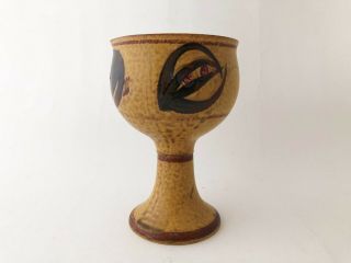 Vintage 1960 ' s 1970 ' s Mid Century Modern Ceramic Stoneware Chalice 5