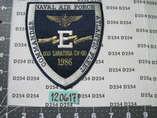 Usn Navy Squadron Patch Uss Saratoga Cv - 60 Commander Naval Air Force1986