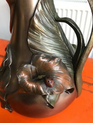 Art Nouveau Vase Water Jug By Past Times Bronze Effect ‘ VERONESE pattern 2005 4