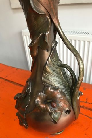 Art Nouveau Vase Water Jug By Past Times Bronze Effect ‘ VERONESE pattern 2005 7