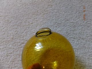Vintage Antique Light Honey Amber Lightning Rod Ball - 4 " Dia