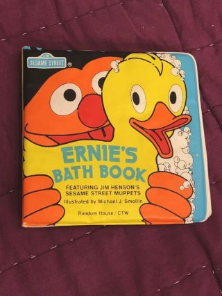 Ernie’s Bath Book Vintage Sesame Street Childrens Book 1982