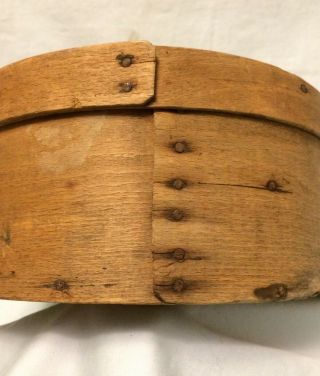 Antique Primitive Round Bentwood Pantry Cheese Box Wood 2