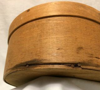 Antique Primitive Round Bentwood Pantry Cheese Box Wood 4