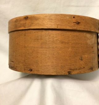 Antique Primitive Round Bentwood Pantry Cheese Box Wood 5