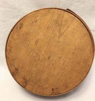 Antique Primitive Round Bentwood Pantry Cheese Box Wood 6