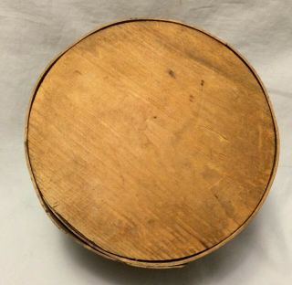 Antique Primitive Round Bentwood Pantry Cheese Box Wood 7