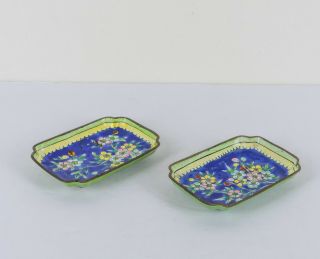 A Small Chinese Antique/vintage Enameled Metal Dishes,  1910 - 1940.