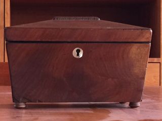 Antique Wood Tea Caddy Box