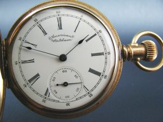 Vintage American Waltham 6s Gold Filled Hunter Case Model 1890 Pocket Watch