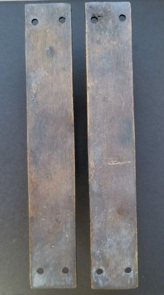 2 Antique Solid Brass Large Strong Gate Cabinet Trunk Chest Handles 6 - 3/8 