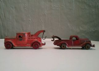 Tow Trucks (2) Cast Iron - Hubley & Barclay