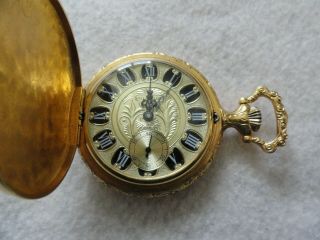 Villereuse 17 Jewels Incabloc Vintage Mechanical Wind Up Pocket Watch