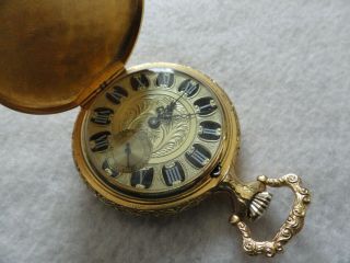 Villereuse 17 Jewels Incabloc Vintage Mechanical Wind Up Pocket Watch 4