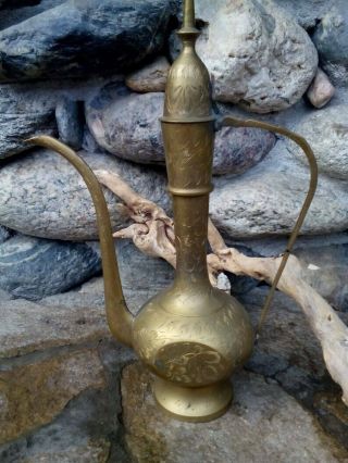 Vintage Bronze Jug - Arabic Teapot - Old Bronze Jug - Antique Brass - Vintage Ju