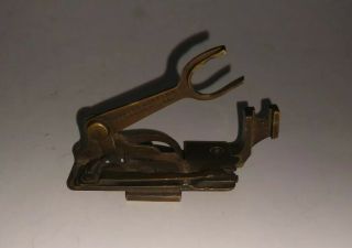Antique Brass Pat 1872 Johnston Ruffler Co Ottumwa Ia Sewing Machine Attachment