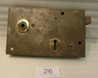 Antique Brass And Steel Rim Door Lock 26