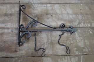 Antique Style Wrought Iron Sign Board Hanging Bracket Shop Sign House Name Rhb1