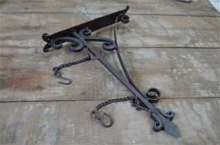 Antique style wrought iron sign board hanging bracket shop sign house name RHB1 2