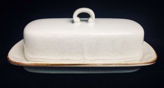 Baroque Hearthside Stoneware Butter Dish Rustic Farmhouse Country Shabby Chic