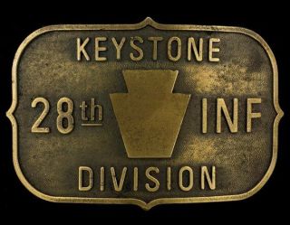 Belt Buckle - Keystone Division - 28th Inf - Limited Edition For Enlistment