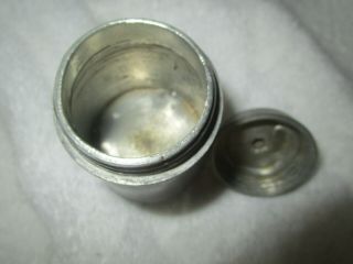 VERY RARE 19TH CENT.  PEWTER BABY BOTTLE WITH CHERUB FEET 7
