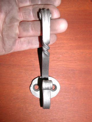 Shepard Hook Wall Hanger,  Wrought Iron,  Elegant Detailing by Blacksmiths,  USA 8