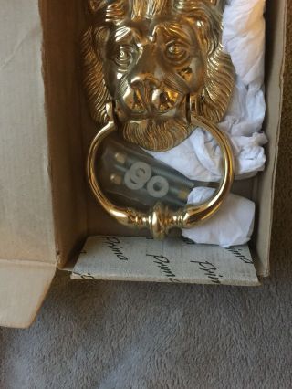 Deluxe Solid Polished Brass Mayfair Lion Head Front Door Knocker