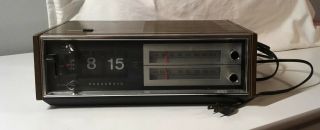 Vintage Panasonic Flip Clock Am/fm Radio Alarm Model Rc - 6530