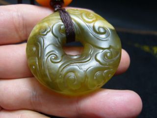 Finely Carved Jade Statue//necklace - See Video N12