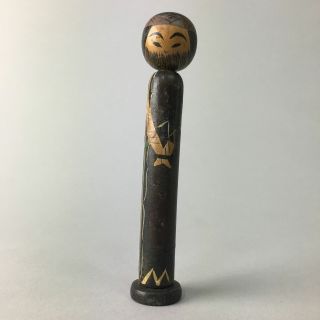 Japanese Kokeshi Doll Vtg Wood Carving Figurine Bobblehead Ainu Kf63