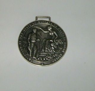 State Of Montana To Montana Rough Riders Medal Spanish American War 1898