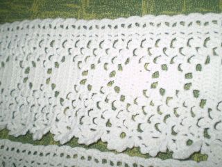 4 " X 75 " Rare Vintage Lovely White Crocheted Lace