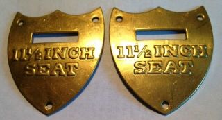 Span - Am,  Wwi,  U.  S.  Cavalry,  Mcclellan Saddle Brass 11 1/2 " Seat Tags