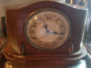 Antique Art Deco Wood Shelf/mantel Electric Clock
