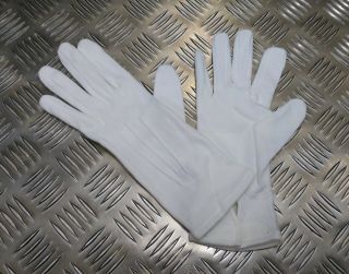 British Military 3 Dart White Cotton Parade Ceremonial Gloves All Sizes
