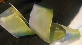 Vintage 2 " French Wired Ombre Ribbon - Lavender / Chartreuse - 18,  Yards