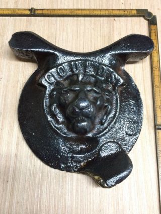 Vintage Cast - Iron Goulds Lion Head Pump Door