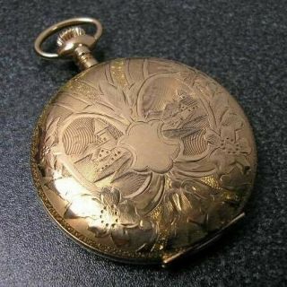 1896 Antique Waltham Gold Filled Pocket Watch 12 S 21 Jewel 3 Diamond 47mm