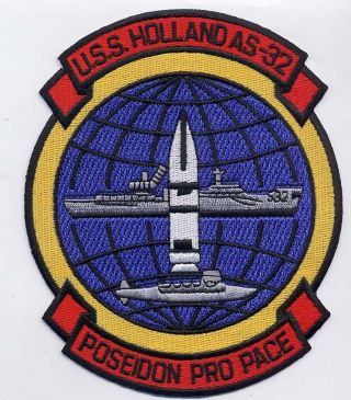 Uss Holland As - 32 Poseidon Pro Pace - Submarine Patch - Bc Patch Cat No.  C6085