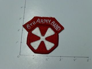 8th Army Band Hand Made In Korea Color Tab With Seperate Color 8th Army Patch