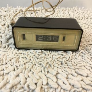 Vintage General Electric Flip Clock Lighted Dial Electric Crack Movie Prop