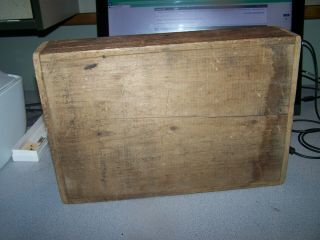 Wooden Primitive Tool Caddy Tray Farmhouse Tote Handled Utensil Garden Box 4
