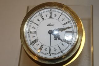 Vintage Brass Lauris Alarm Clock Face West Germany Nos