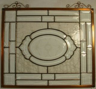 Decorative Beveled And Cracked Glass Window Hanging Shipped At Your Actual Cost