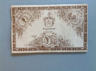Antique Sewing Needle Case " The Fortune " Envelope Folder Registered Paris 1867